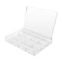13.6" Clear -Compartment Divided Tray with Lid by Bead Landing