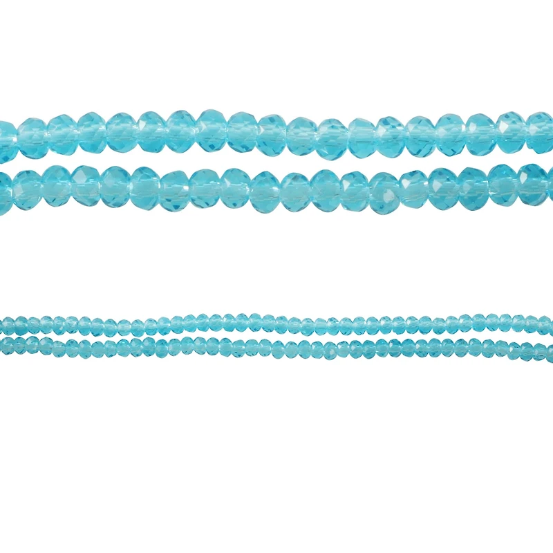 Glass Faceted Rondel Beads by Bead Landing®, 3mm