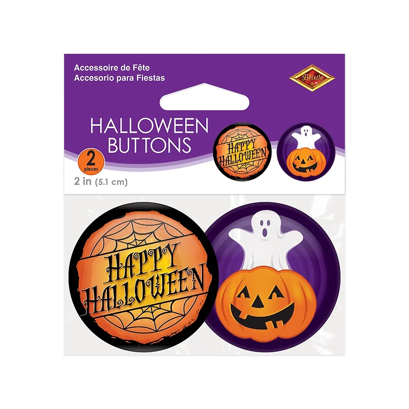 Beistle Halloween Buttons, 6ct.