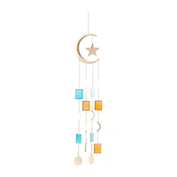 Gold Contemporary Moon and Sun Windchime