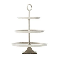 Gold Aluminum Glam 3-Tier Tray Stand