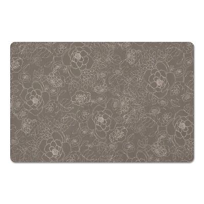 Line Floral Floor Mat