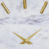 CosmoLiving by Cosmopolitan White Marble Contemporary Wall Clock, 15" x 15" x 1"