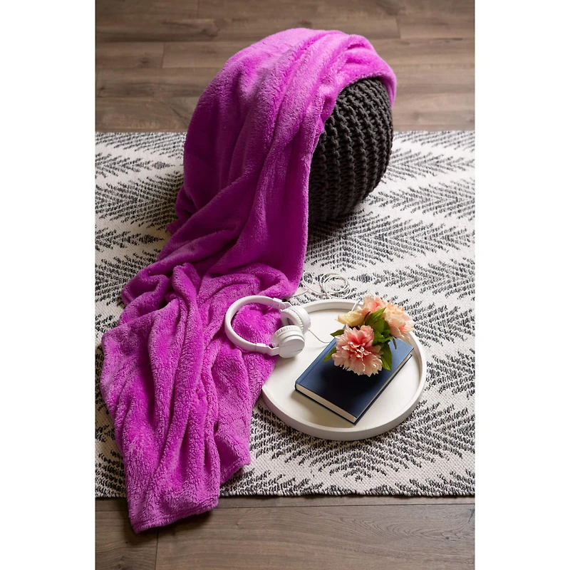 DII® Fuzzy Fleece Throw 2 Pack