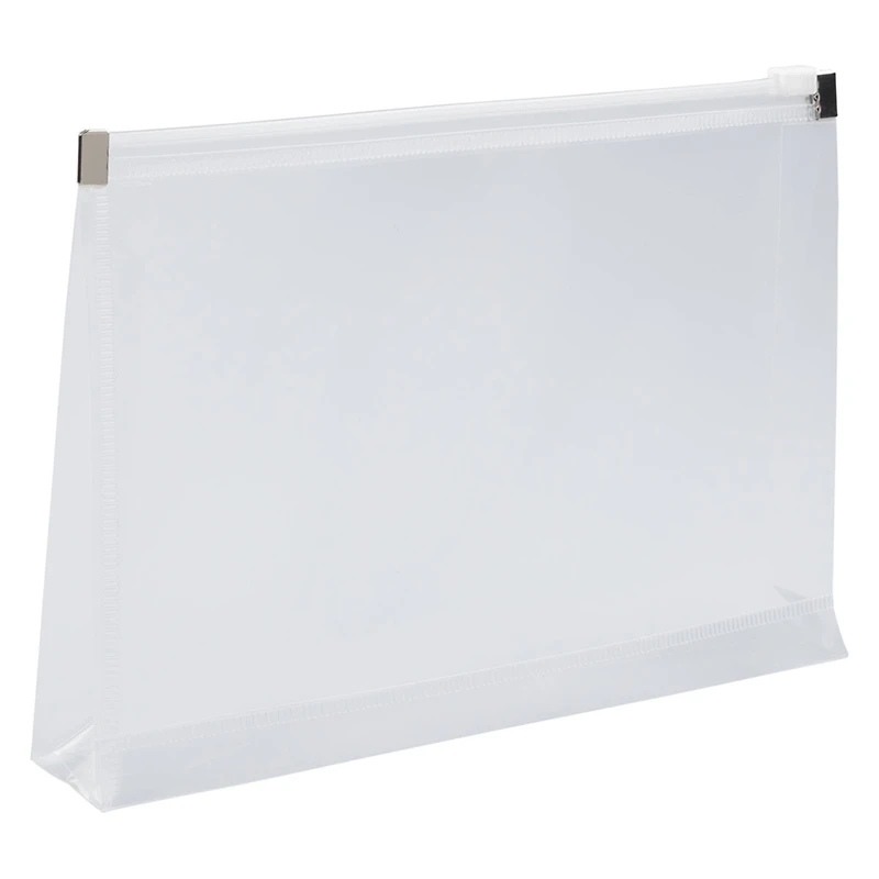JAM Paper 5.25" x 8" Clear Plastic Zip Closure Envelopes, 12ct.