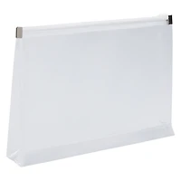 JAM Paper 5.25" x 8" Clear Plastic Zip Closure Envelopes, 12ct.