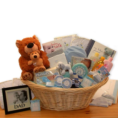 Deluxe Welcome Home Precious Baby Boy Basket