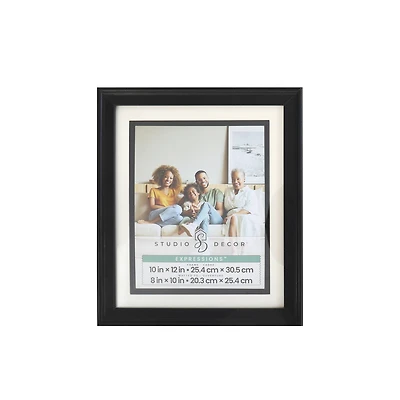 Expressions™ 8" x 10" Black Tabletop Frame with Mat by Studio Décor®