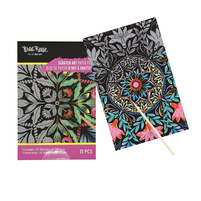 Brea Reese™ Mini Mandala Scratch Art Paper Pad