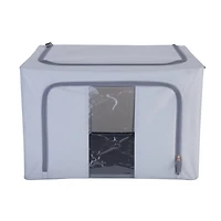 Simplify Gray Collapsible Storage Box with Handles