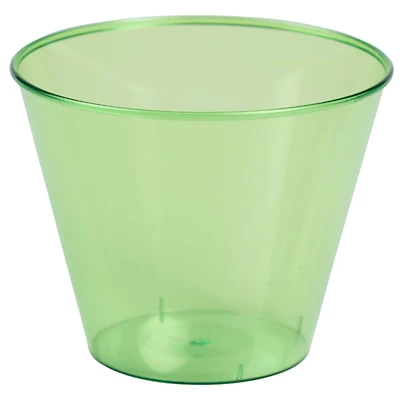 JAM Paper 9oz. Lime Green Plastic Cups, 72ct.