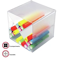 Deflecto® Stackable X-Divided Storage Organizer