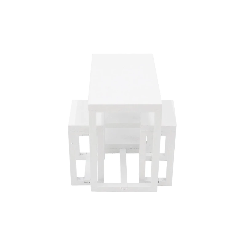 Mini White Bar Table & Chairs Set by Make Market®