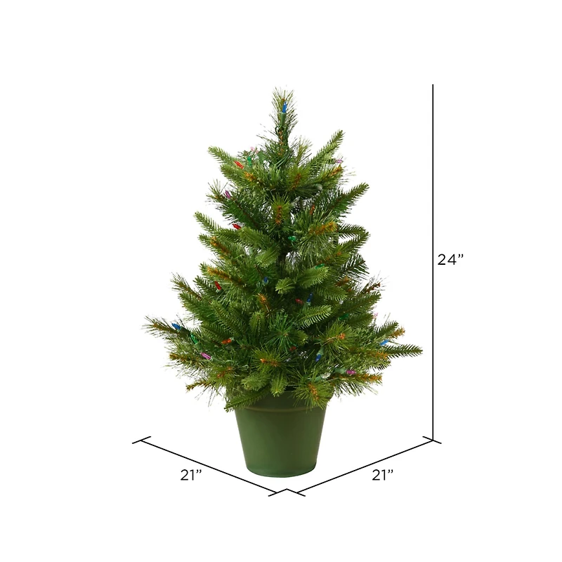 2ft. Unlit Cashmere Pine Artificial Christmas Tree in Pot