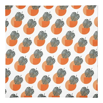 Sun and Palm Leafs 10" x 10" Cotton Twill Napkin