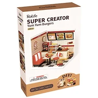 Rolife® Super Creator Yum Yum Burgers DIY Miniature Kit