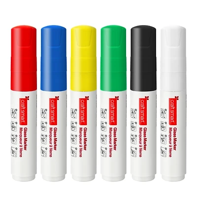 Primary 3-in-1 Nib Glass Markers Set by Craft Smart®