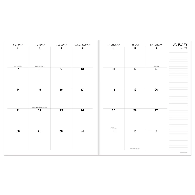 TF Publishing Large 2024 Bali Stripe Monthly Planner