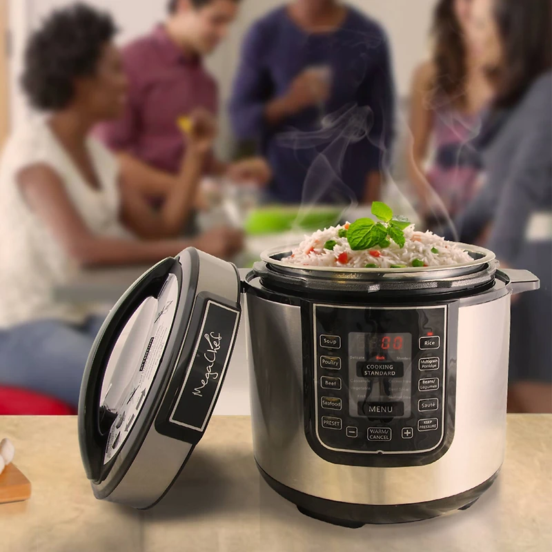 Megachef 6qt. Digital Pressure Cooker With 14 Pre-set Multi Function Features