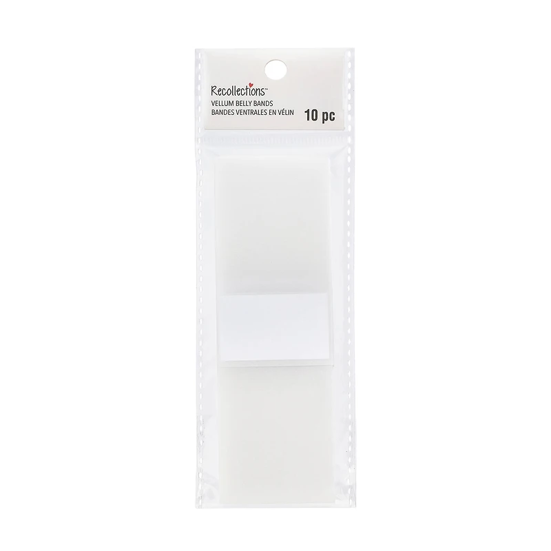 A2 White Vellum Belly Bands by Recollections™, 10ct.