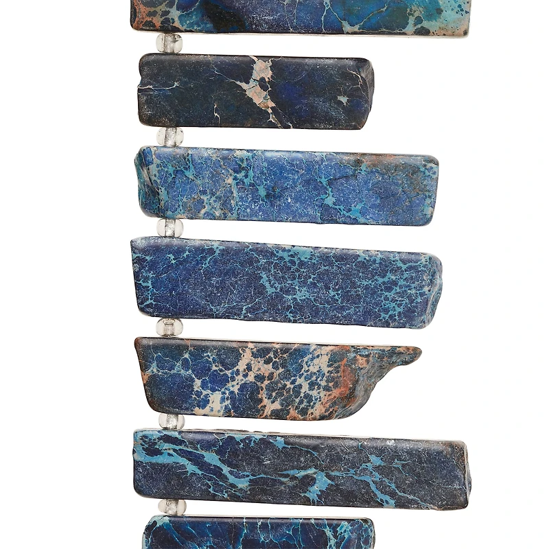 12 Pack: Blue Dyed Imperial Jasper Stick Beads by Bead Landing™