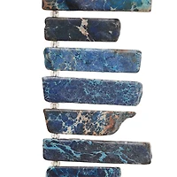12 Pack: Blue Dyed Imperial Jasper Stick Beads by Bead Landing™