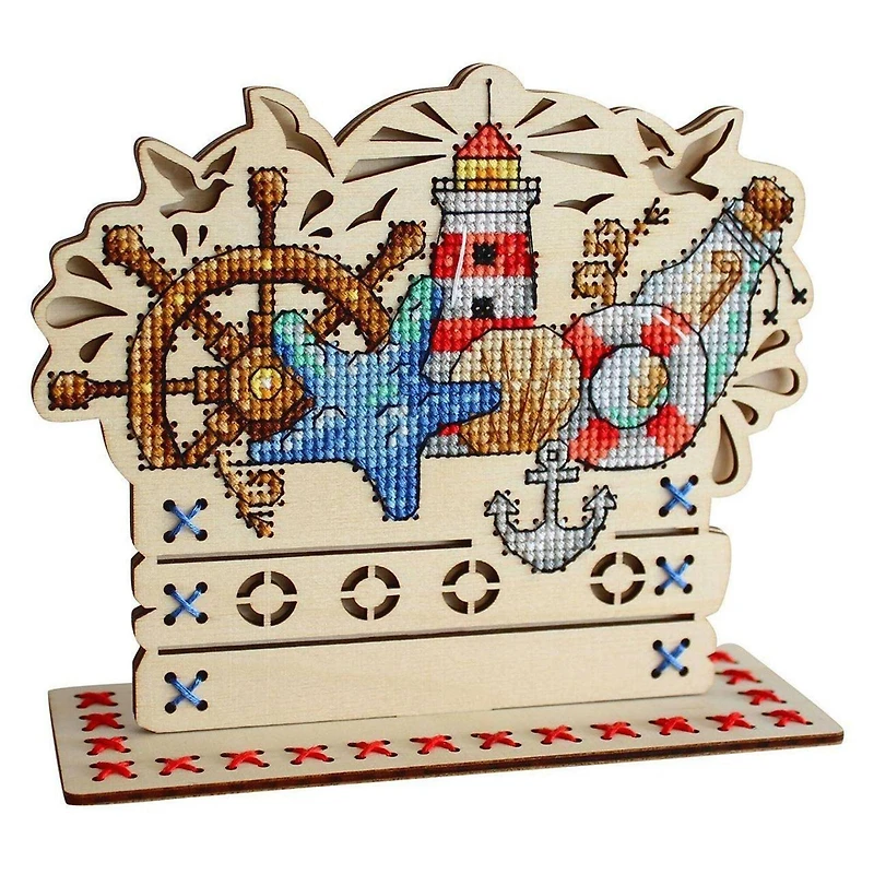MP Studia Sea TreasuresCross Stitch On Wood Kit