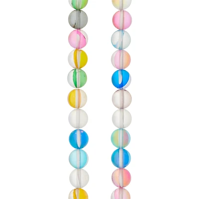 Multicolor Shiny Glass Round Beads by Bead Landing