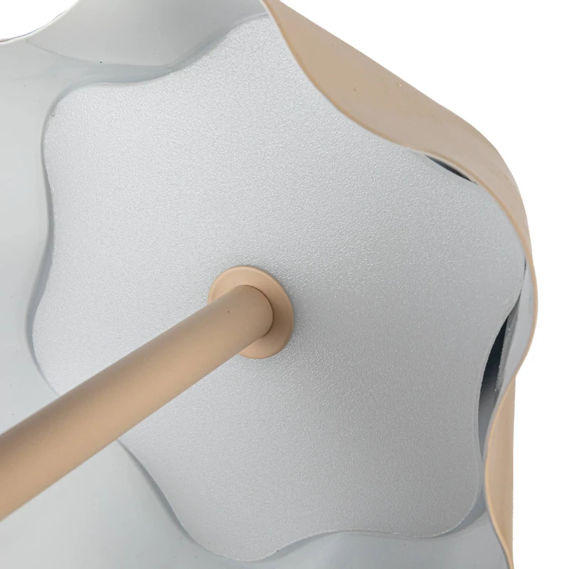 Hello Honey® 11" Tan Round Metal LED Rechargeable Table Lamp