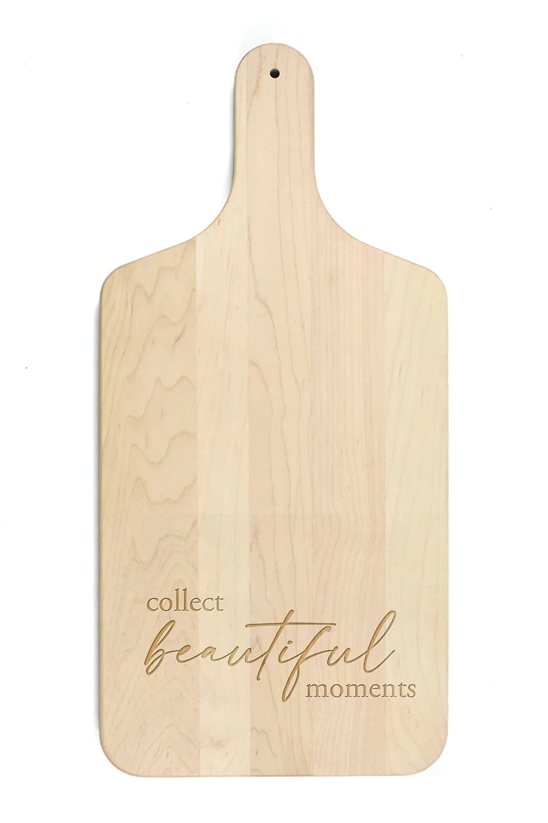 Collect Beautiful Moments 8" x 17" Maple Paddle Cutting Board