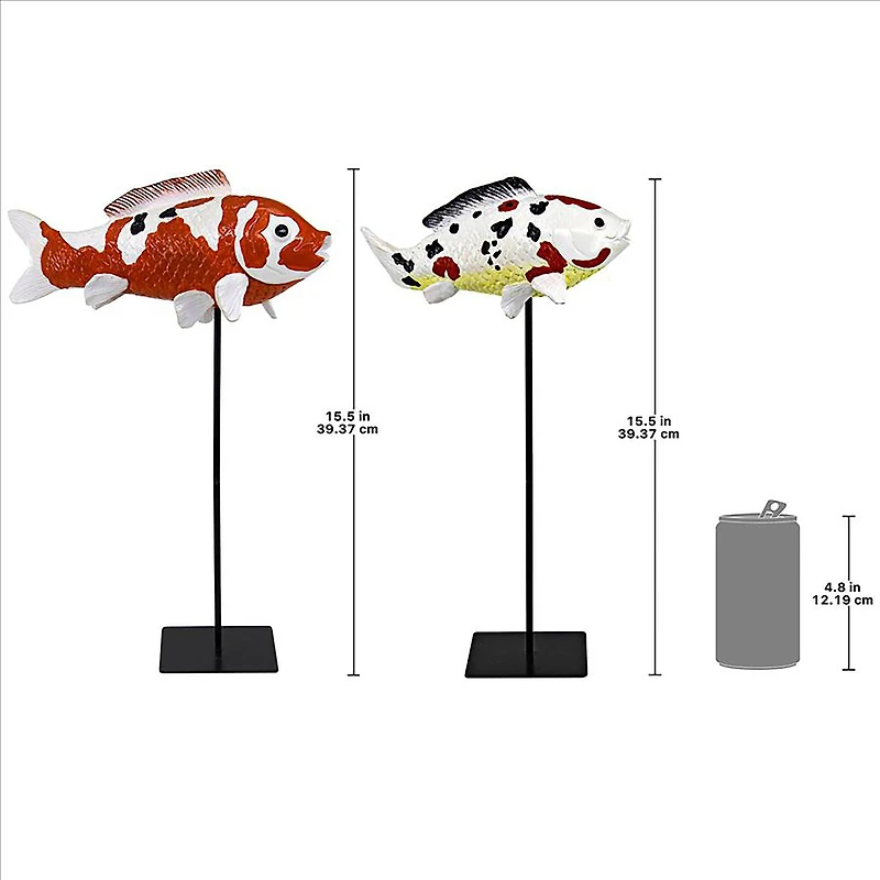 Design Toscano Japanese Floating Koi Sculpture Collection Set