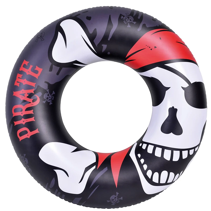 45" Black Pirate Inflatable Inner Tube Pool Float