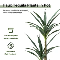 Glitzhome® 4.25ft. Faux Tequila Plant in Pot