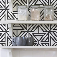 NuWallpaper Black Linear Peel & Stick Wallpaper