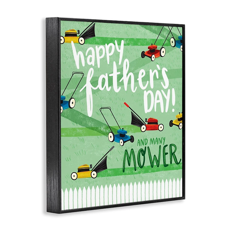 Stupell Industries Happy Father's Day Lawn Mowers Framed Giclee Art