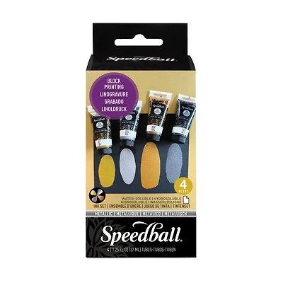 Speedball® Block Printing Metallic Ink Set