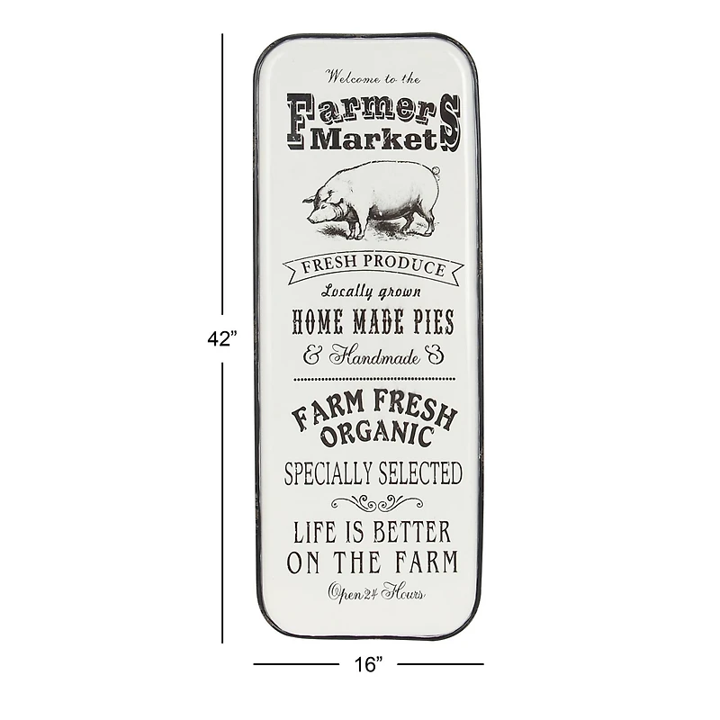 Black & White Metal Farmhouse Sign Wall Decor