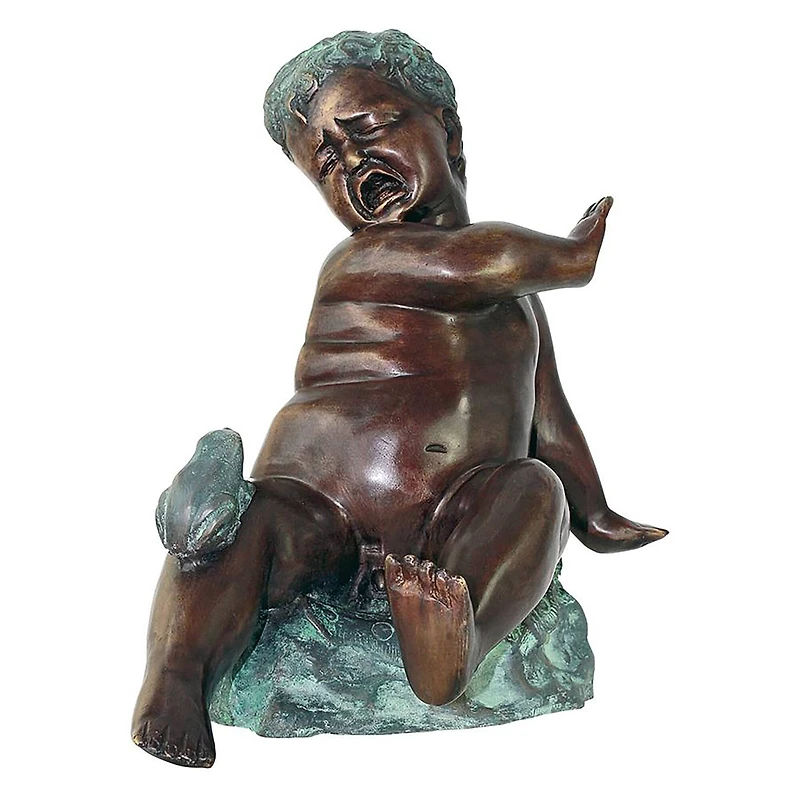 Design Toscano Child's Splashy Surprise: Spitting Frog Garden Statue