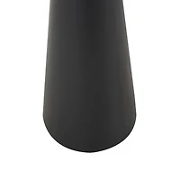 32.5" Black Metal Art Deco Fluted Decorative Vase