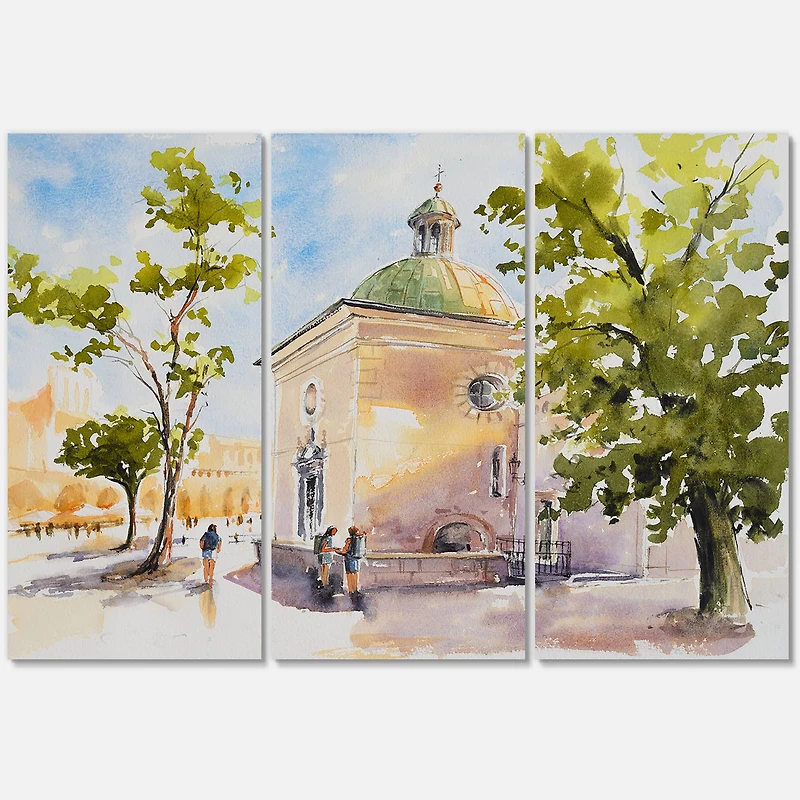 Designart - Rustic Church In The Village