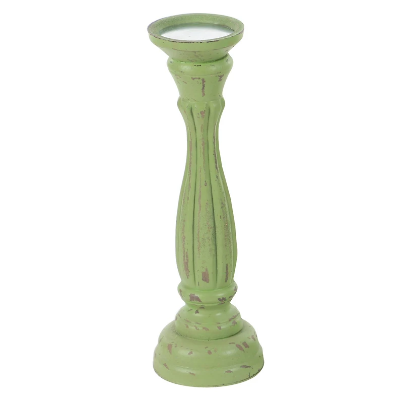 Green Wood Traditional Candle Holder Set, 3ct.