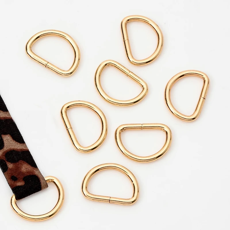 26mm Gold D-Rings, 8ct. by Bead Landing™