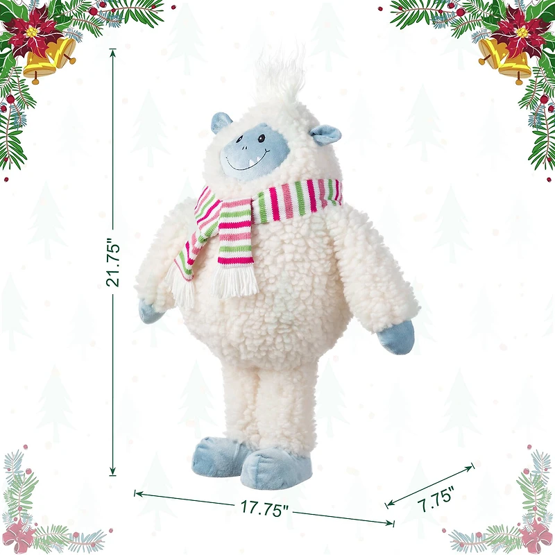 Glitzhome® 22"H Christmas Fabric Standing Yeti