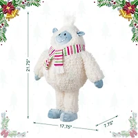 Glitzhome® 22"H Christmas Fabric Standing Yeti