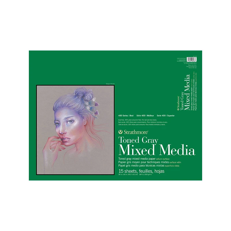 Strathmore® 400 Series Recycled Toned Gray Mixed Media Paper Pad