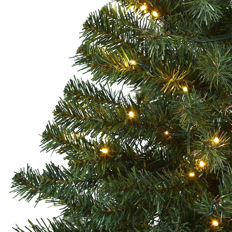 4ft. Pre-Lit Northern Tip Pine Artificial Christmas Tree, Clear LED Lights