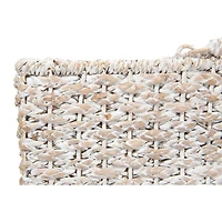 Hello Honey® 16" Woven & Whitewashed Rope Stair Basket with Handles
