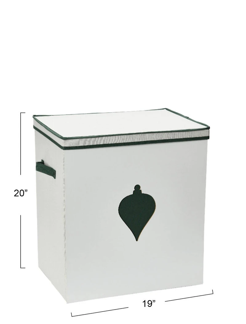 Household Essentials & White Ornament Storage Box