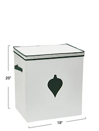 Household Essentials & White Ornament Storage Box