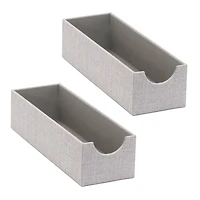 Household Essentials 12" Gray Narrow Accessory Organizer Trays, 2ct.